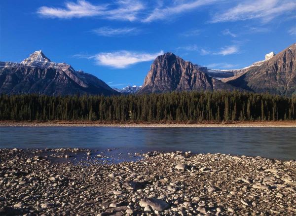Canada, Athabasca River and Canadian Rockies